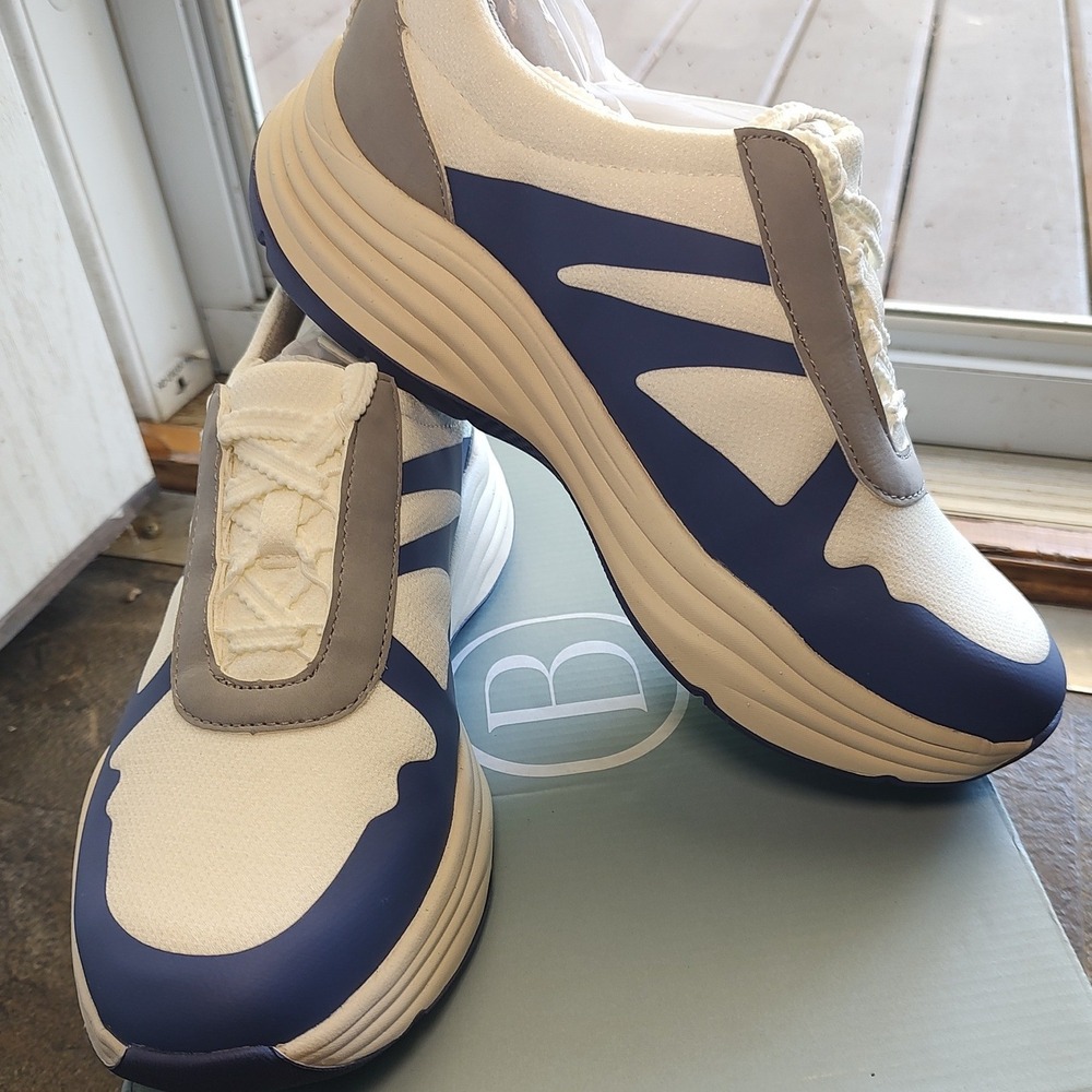 LifeStride Bzees Air Step Impulse Mens Blue White Silver Sneakers J4948F1400 NEW